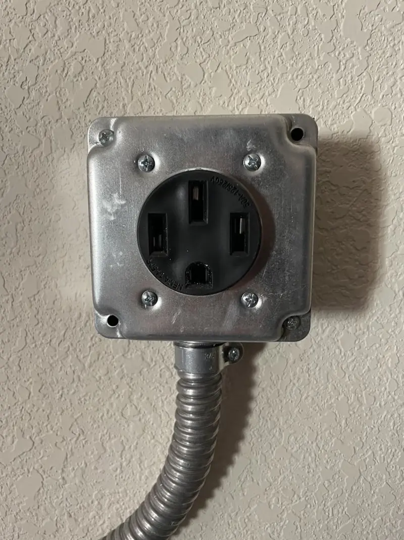 NEMA 14-50 outlet installed for Electrical Panel Upgrade in Arthurtown